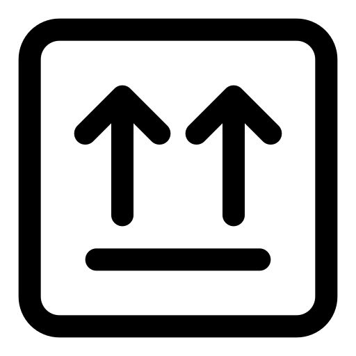 This way up shipping icon